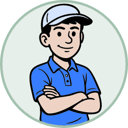 Golfer with arms crossed confidently